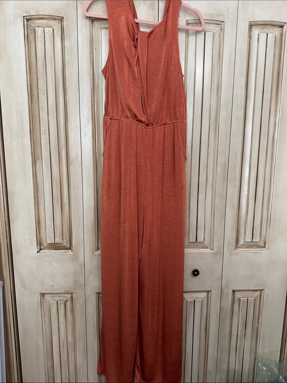 Gilli Sleeveless Brick Orange Jumpsuit